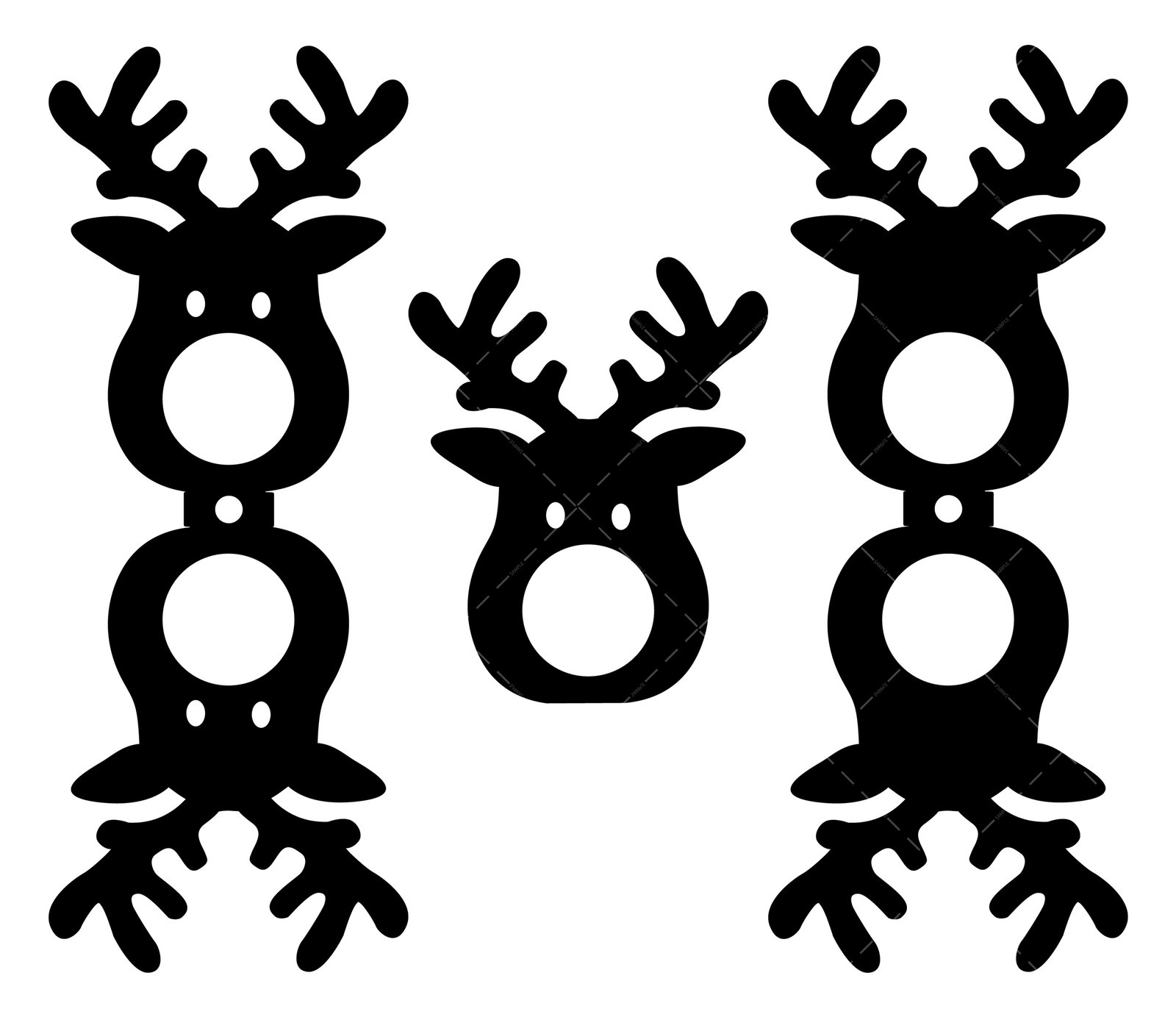 Reindeer Lollipop Holder SVG, PDF, PNG, Christmas SVG