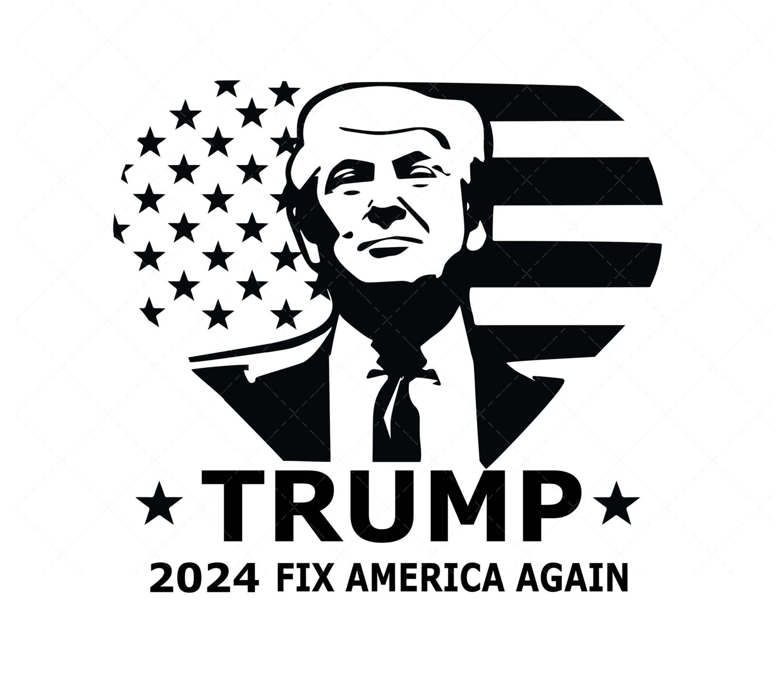 Trump 2024, PDF, PNG, Trump America Flag SVG