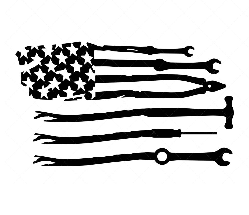 USA Flag Tools SVG, PDF, PNG, Sea Turtle Silhouette