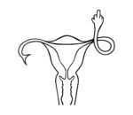 Uterus Flipping The Bird SVG
