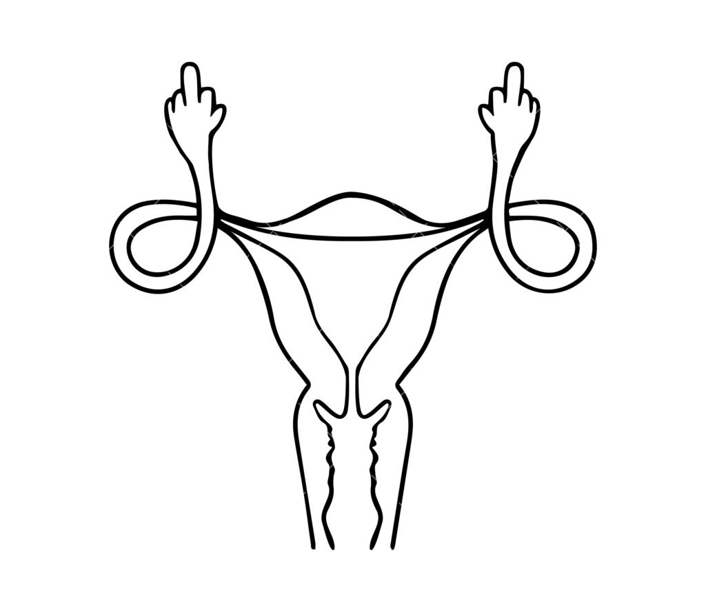 Uterus Flipping The Bird SVG
