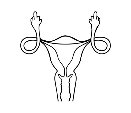 Uterus Flipping The Bird SVG