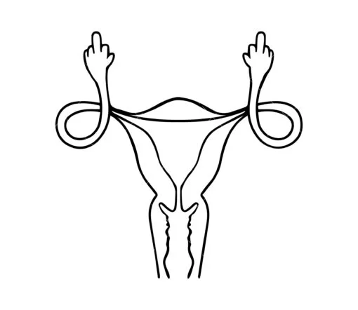Uterus Flipping The Bird SVG