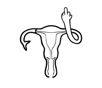 Uterus Flipping The Bird SVG