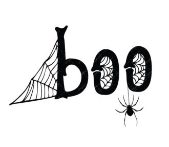 Boo Spider Web SVG