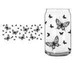 Butterfly SVG 16 oz glass wrap SVG