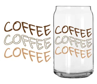 Coffee SVG 16 oz glass wrap SVG