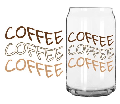 Coffee SVG 16 oz glass wrap SVG
