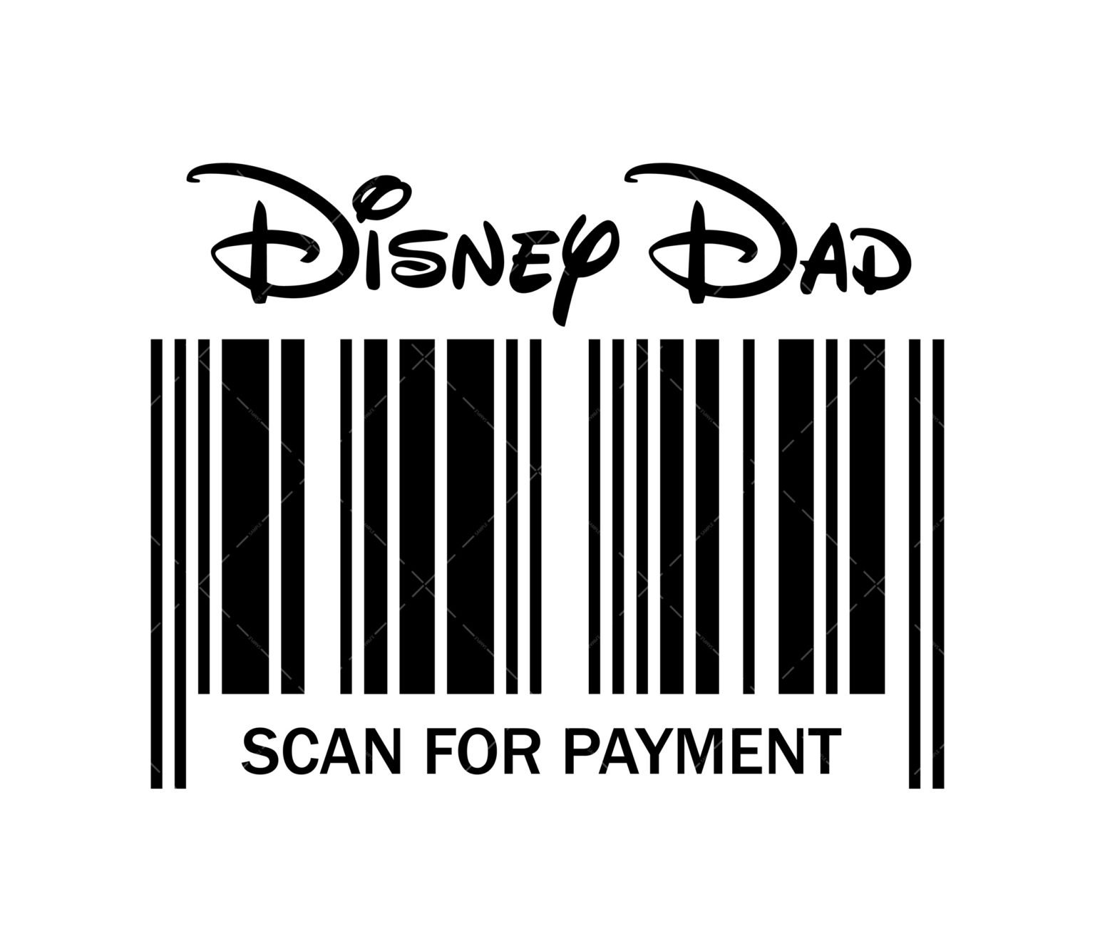 DisneyDad SVG, PDF, PNG, Scan For Payment SVG