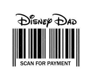 DisneyDad SVG, PDF, PNG, Scan For Payment SVG