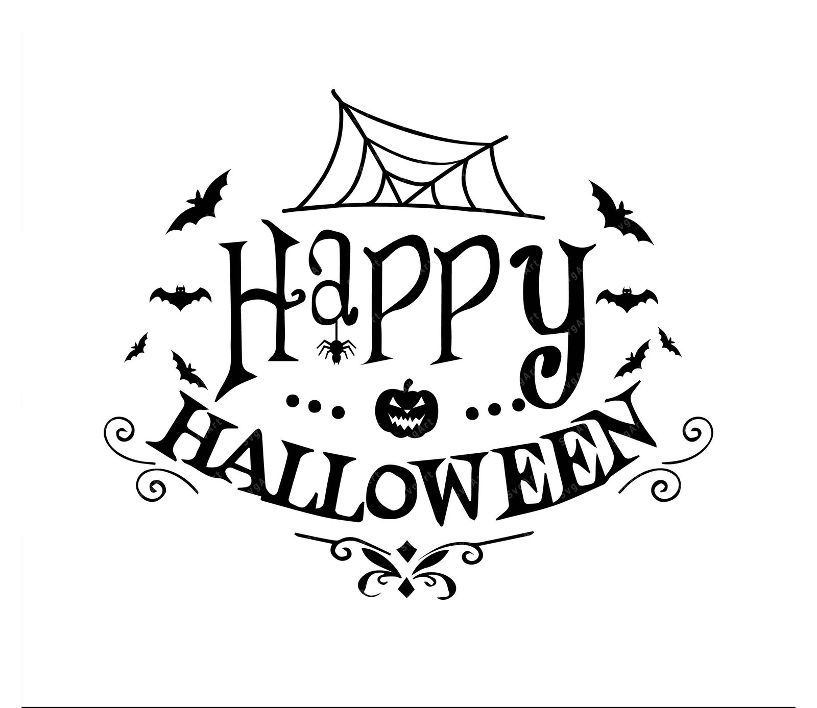 Happy Halloween SVG, PDF, PNG, Halloween SVG