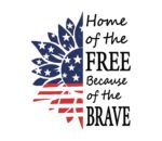home of the free because of the brave Svg