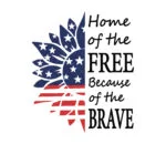 home of the free because of the brave Svg