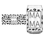 Leopard Mama SVG 16 oz glass wrap SVG