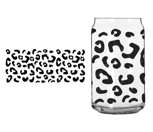 Leopard SVG 16 oz glass wrap SVG