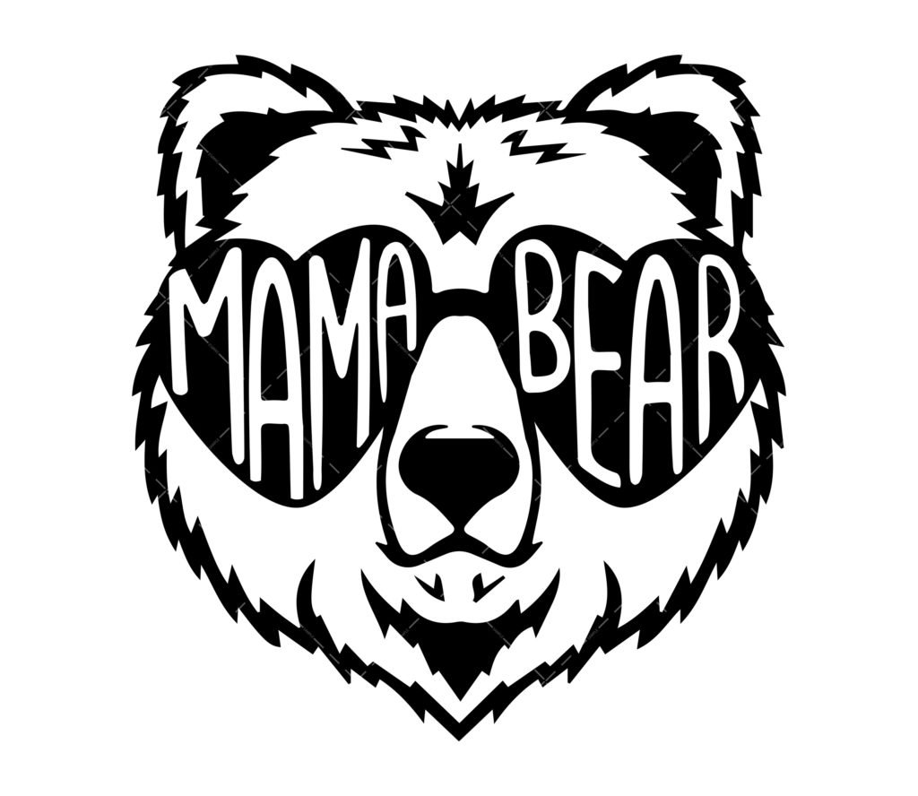 Mama Bear SVG Files for Cricut and printable clipart to make Mama