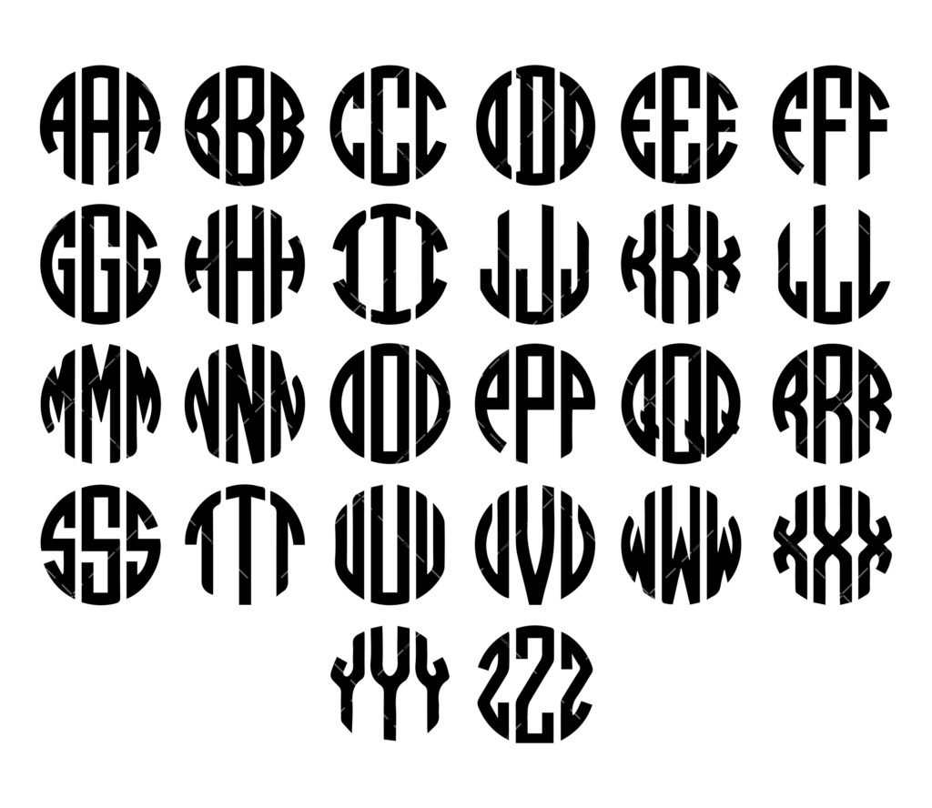 Monogram SVG, PNG, PDF, Monogram Letters SVG