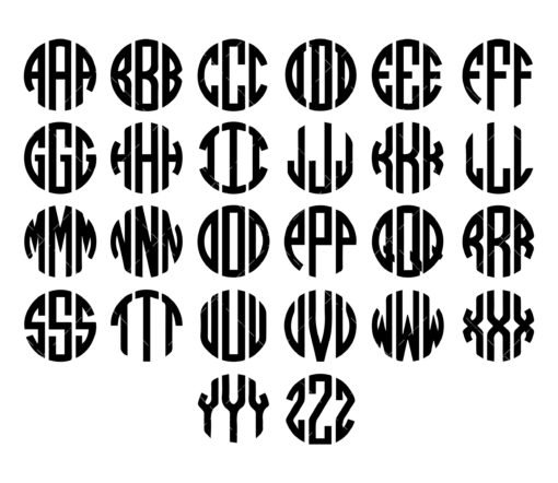 Monogram Letter SVG