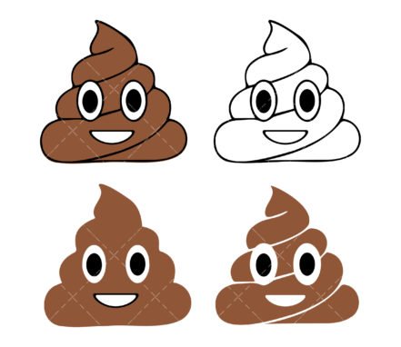 Poop Emoji SVG, PNG, PDF,Poop face emoji SVG