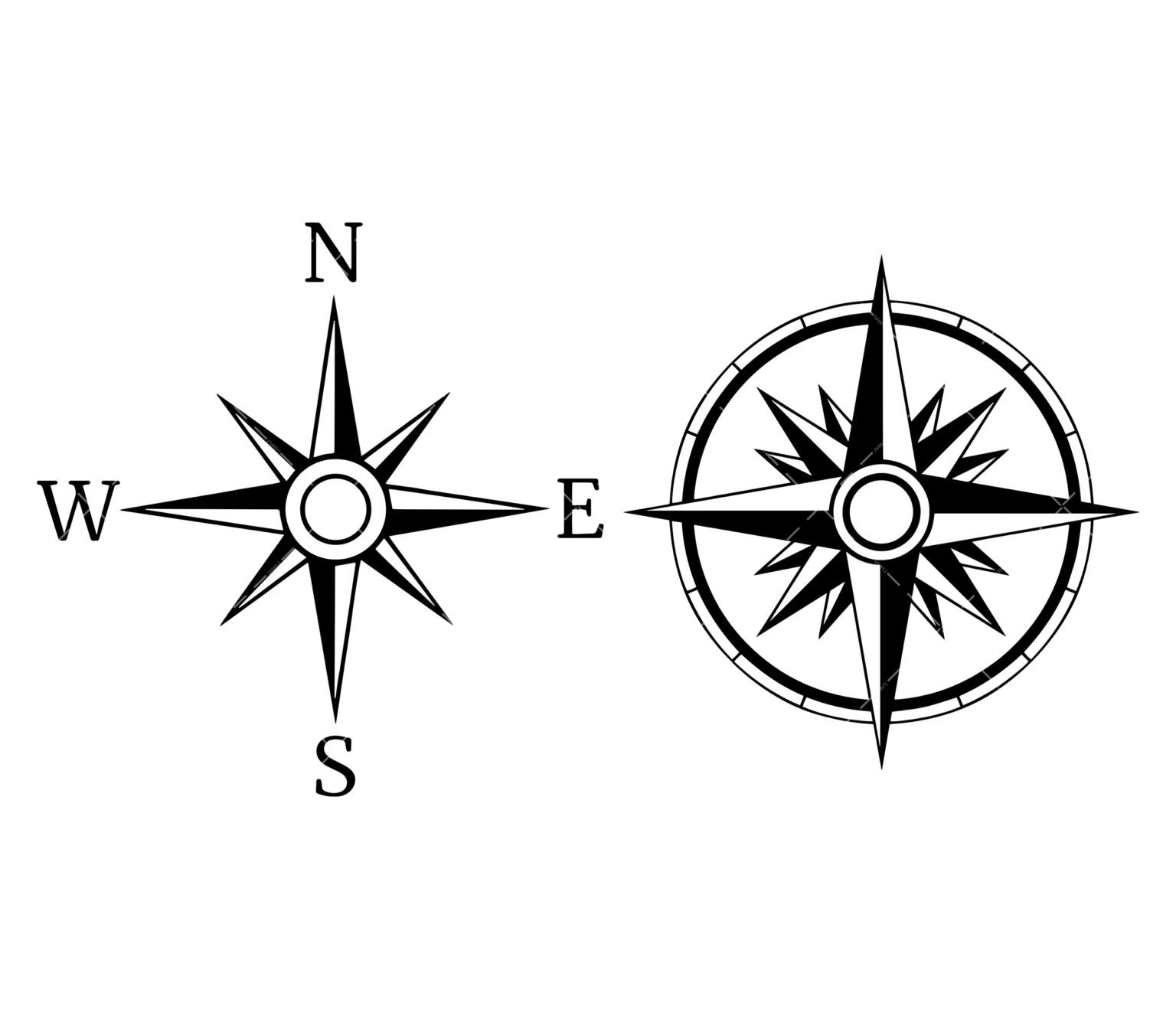 Compass SVG, PNG, PDF, Compass Rose SVG