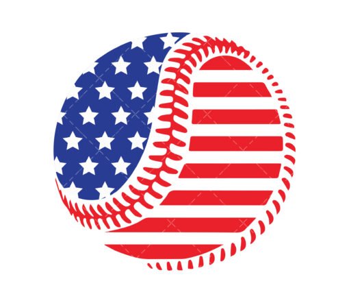 American Flag Baseball SVG