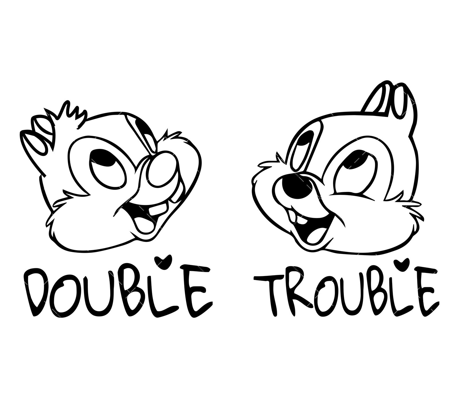 Double Trouble SVG, PNG, PDF, Trouble problem SVG, Animal SVG