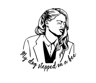 My Dog Stepped On A Bee SVG, PNG, PDF, Johnny Depp Trial SVG, Amber SVG