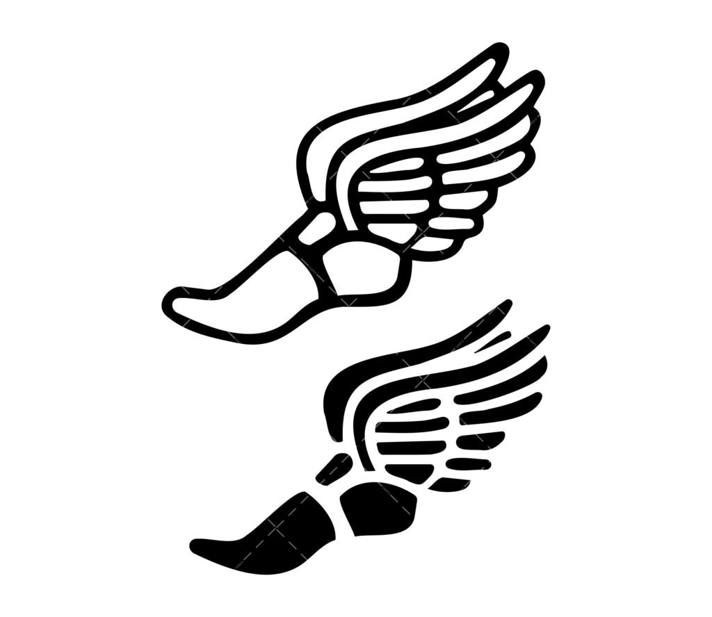 Winged Running Shoe SVG, PNG, PDF, Hermes SVG, Mercury SVG