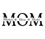 Mom split name frame SVG