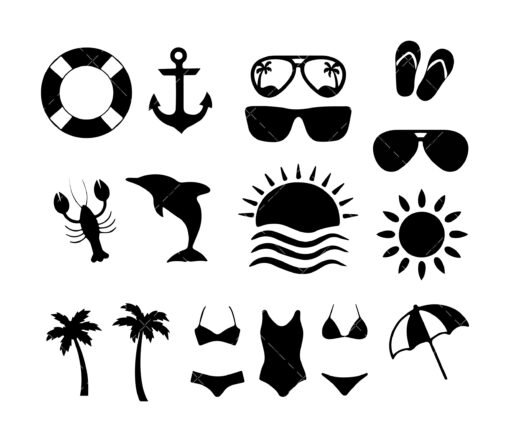 Beach SVG Bundle, PNG, PDF, Beach Life SVG