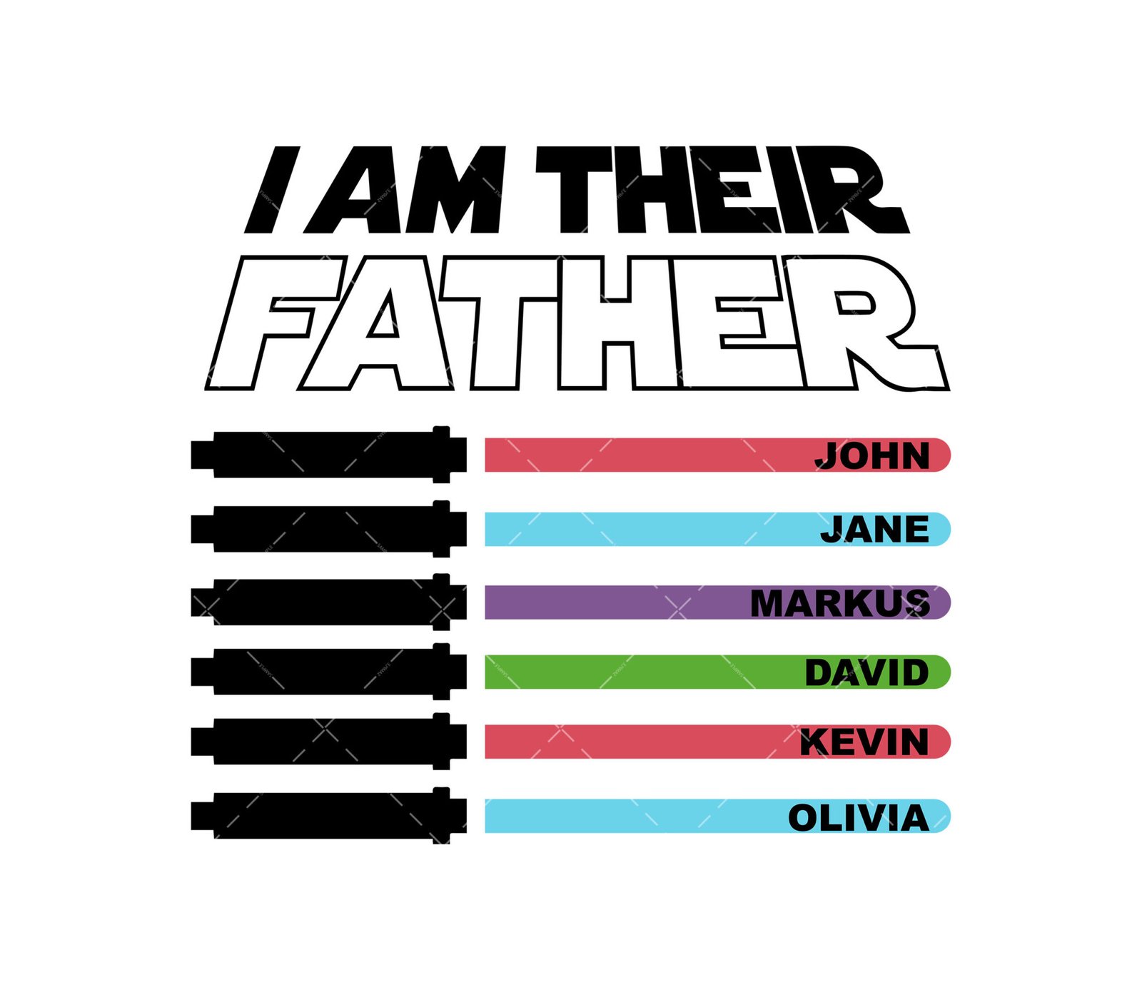 I Am Their Father SVG, PNG, PDF, Light Saber SVG