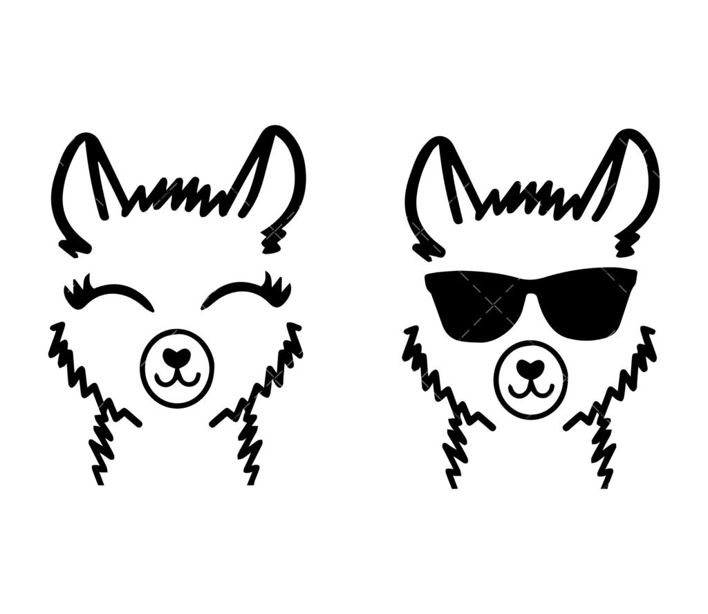 Llama face SVG, PNG, PDF, Llama SVG