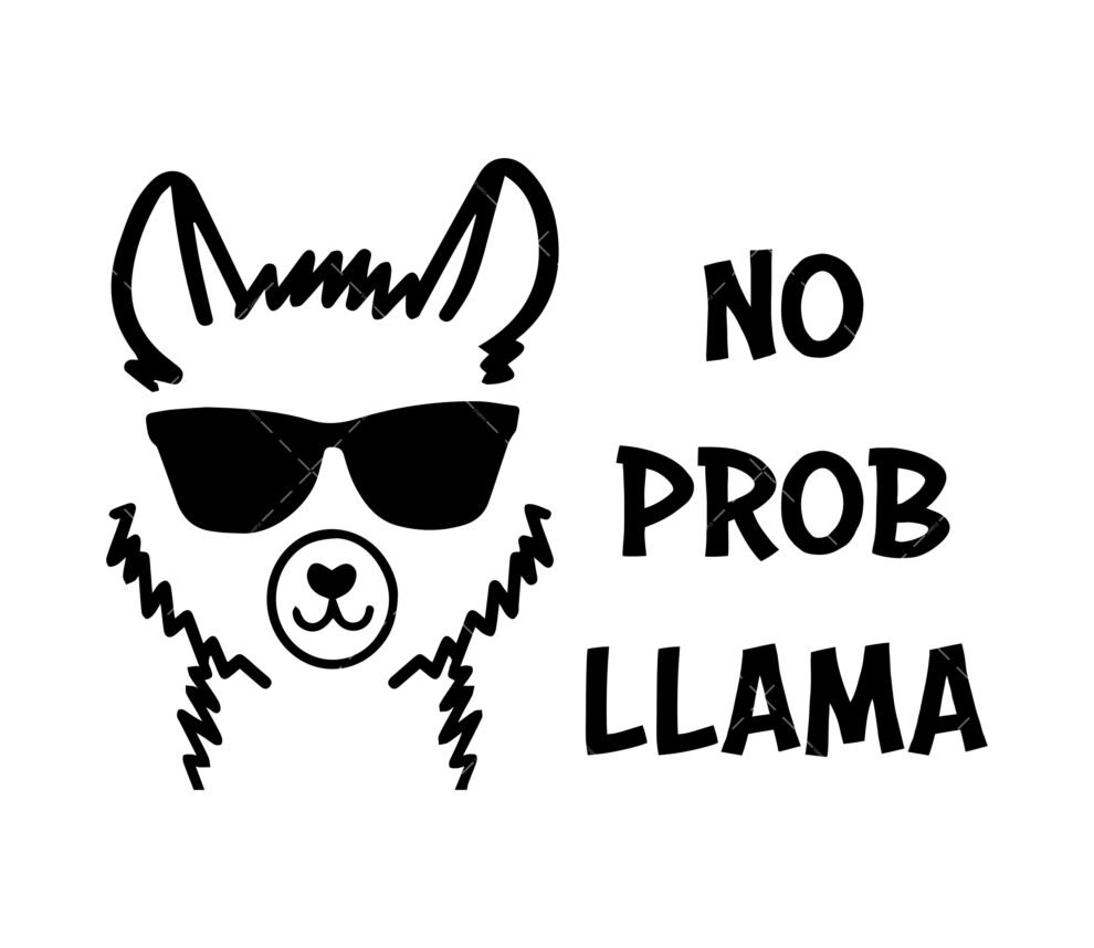 No Probllama SVG, PNG, PDF, Llama SVG