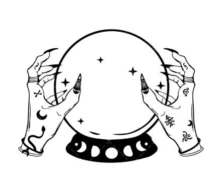 Fortune Teller Hand SVG, PDF, PNG, Crystal Ball SVG