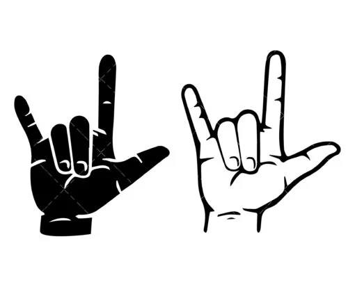 I Love You Hand Sign SVG,