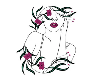 Floral Woman SVG