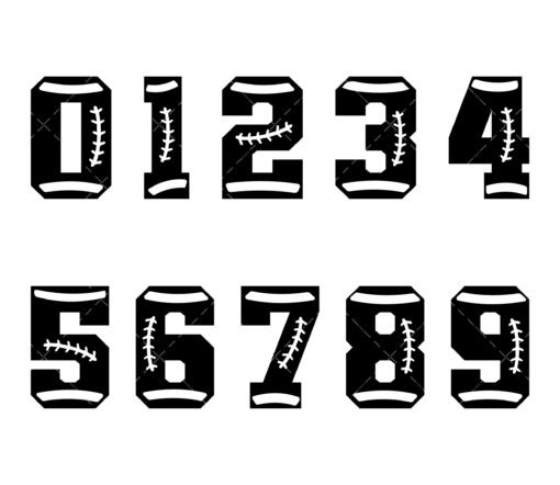 Football Player Numbers SVG