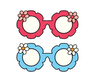 Hippie Glasses SVG