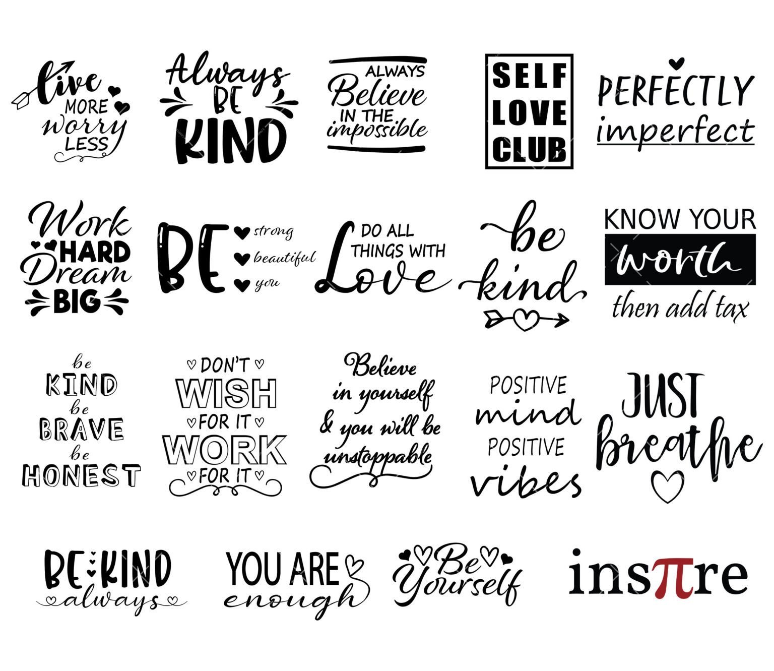 Inspirational Quotes SVG, PNG, PDF, Motivational SVG