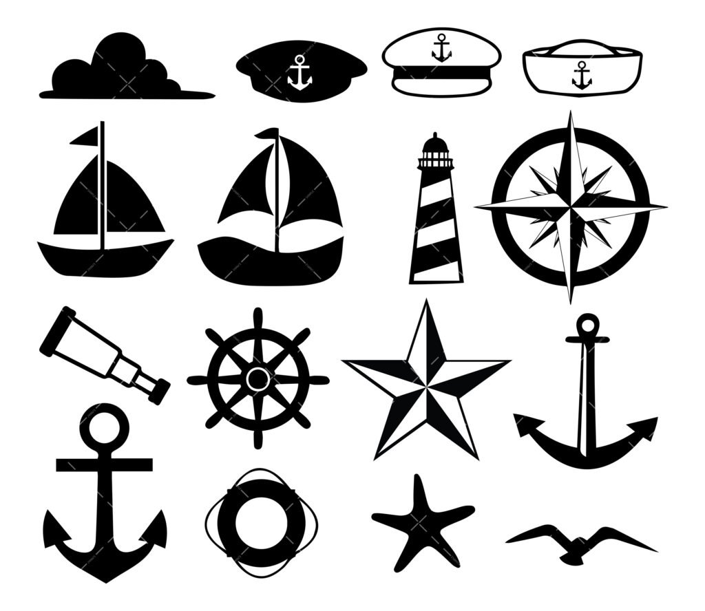 Nautical Svg Bundle Png Pdf Compass Svg Boat Svg Anchor Svg 1435