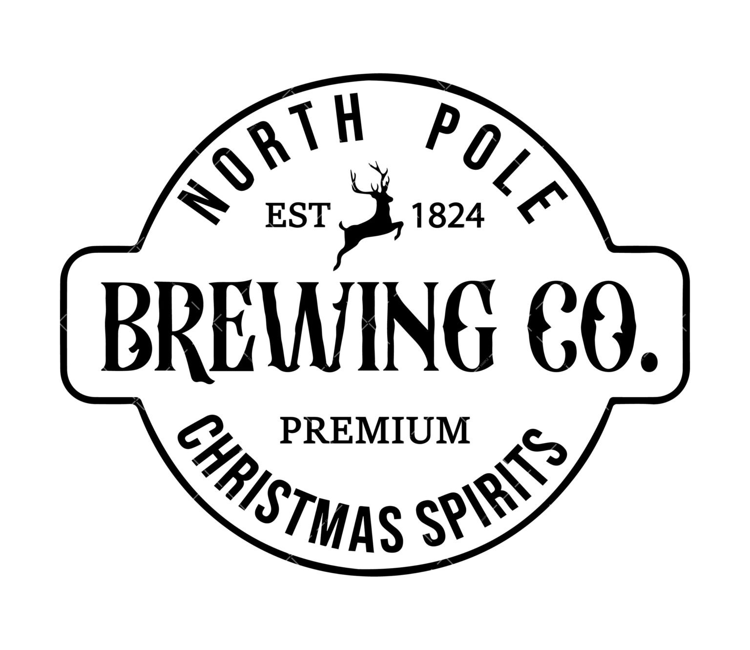 North Pole Brewing Co SVG, PNG, PDF, Merry Christmas SVG