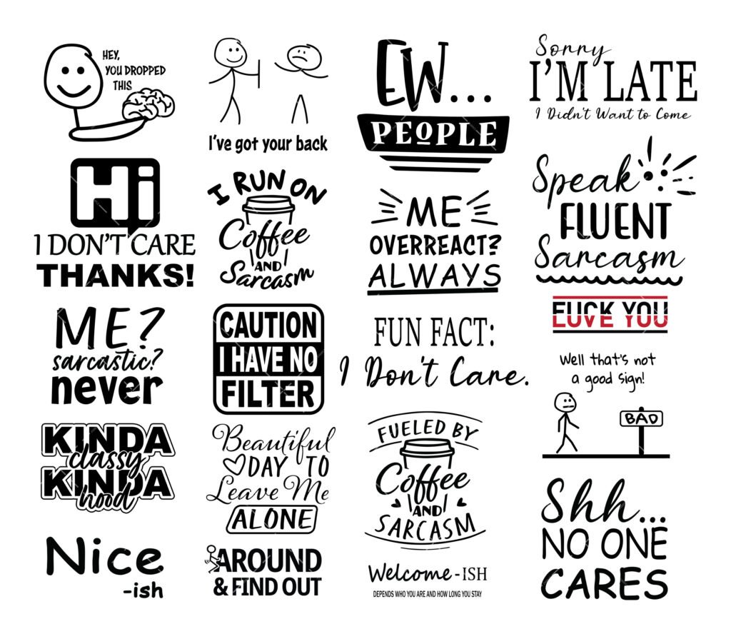 Sarcastic Svg Png Pdf Sarcastic Quotes Svg Funny Svg