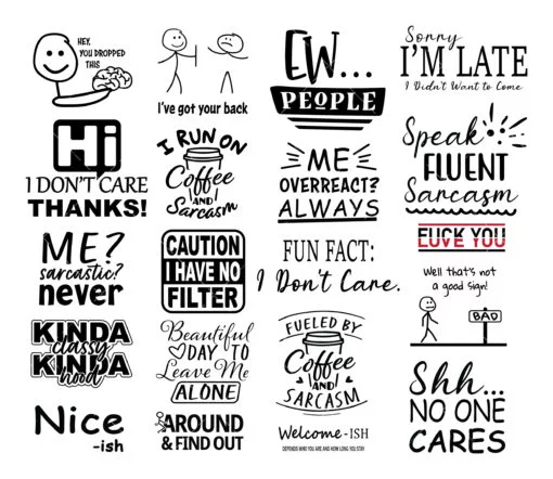 Sarcastic SVG bundle