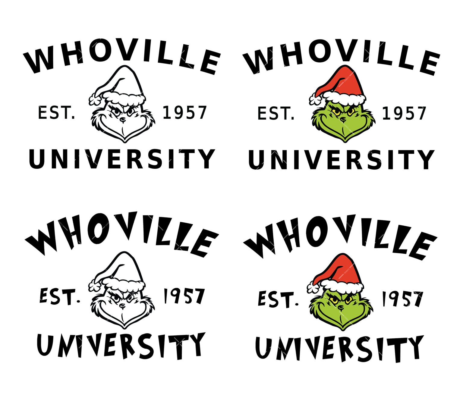 Whoville University SVG, PNG, PDF, Holiday SVG, Grinch SVG