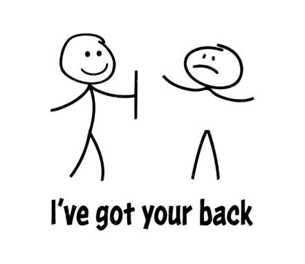 I’ve got your back SVG, PNG, PDF, Stick Figure SVG