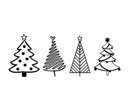 Christmas Tree SVG Bundle, PNG, PDF, Pine Tree SVG