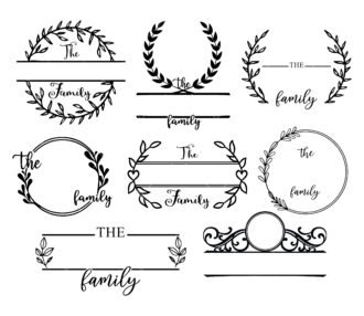Family Name Monogram SVG