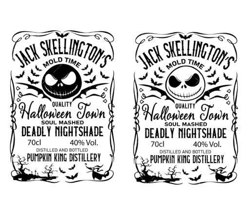 Jack Skellington Whiskey SVG