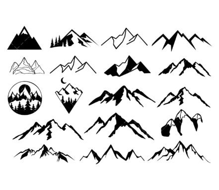 Mountain SVG Bundle, PNG, PDF, Mountains SVG, Nature SVG