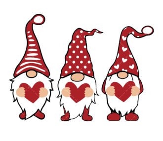 Gnomes Valentine’s Day SVG, PNG, PDF, Gnomies SVG, Gnome SVG